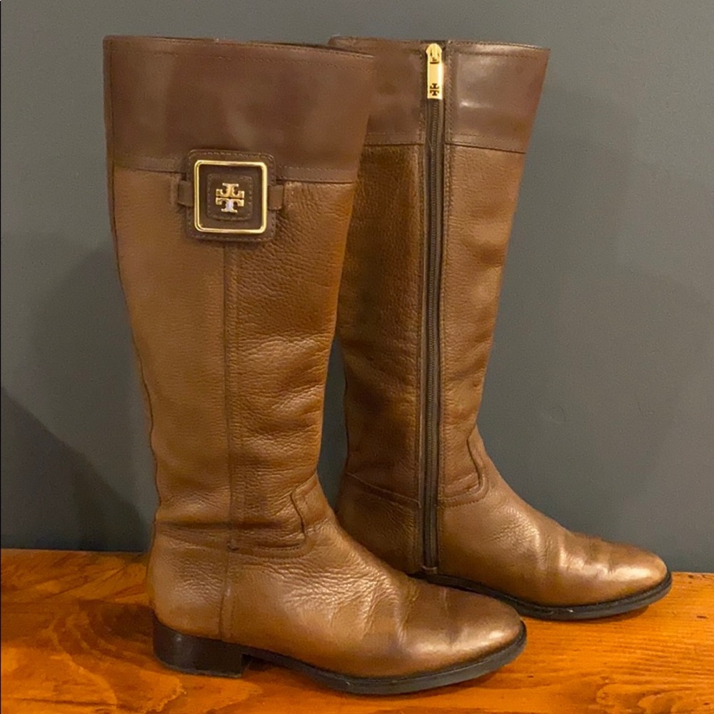 TORY BURCH RIDING BOOTS - BROWN 8.5